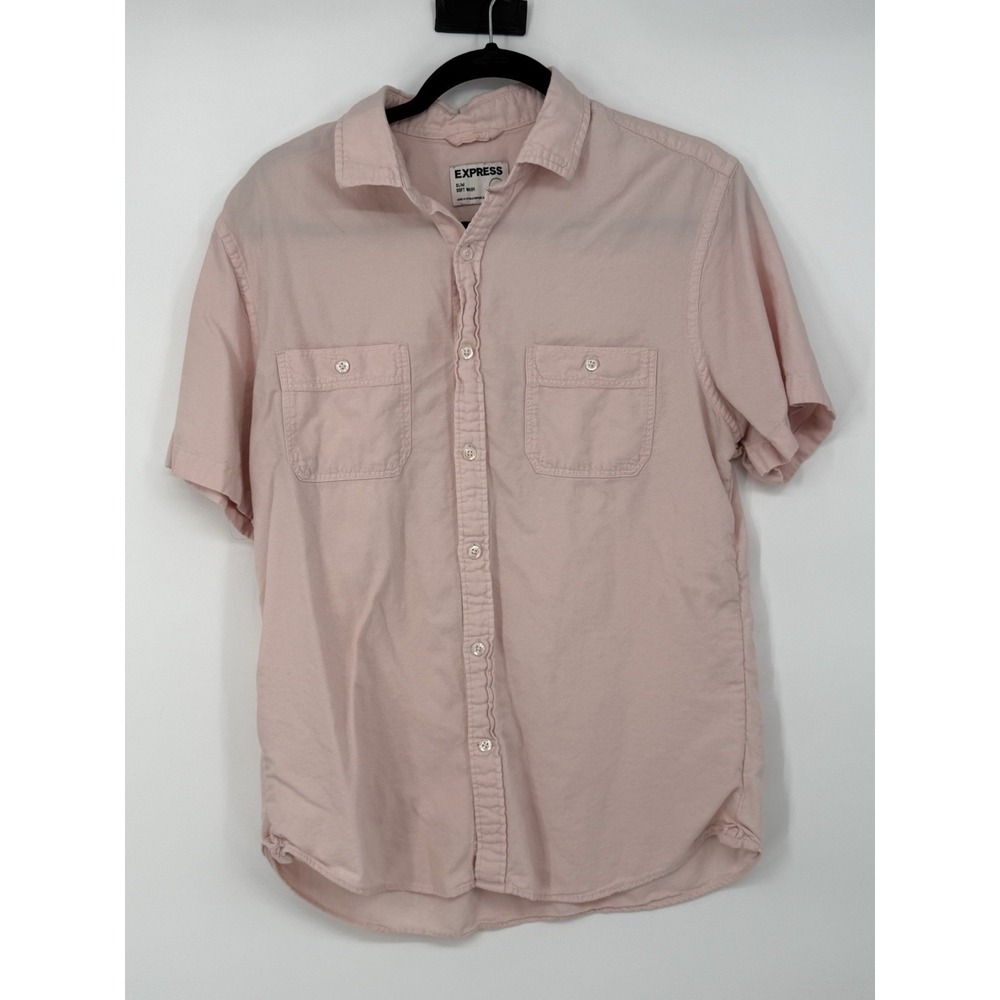 Express Men's Short Sleeve Button Down Large